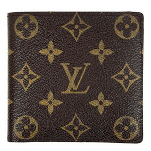 Louis Vuitton Porte Bie Carte Monet Bi fold Wallet Billfold Brown